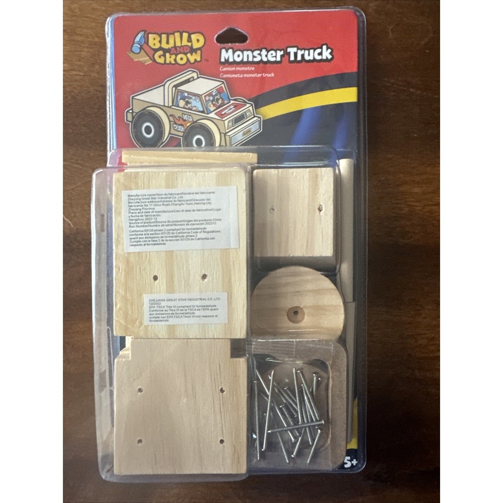 Toy - Build and Grow Monster Truck  - Wooden Construction - Model #62579 - Lowes